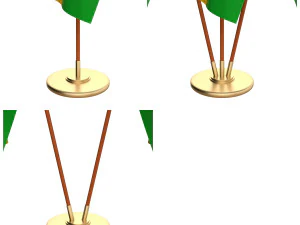sao tome and principe flag pack 3D Model