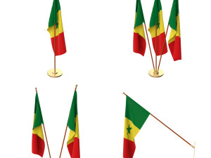 senegal flag pack 3D मॉडल