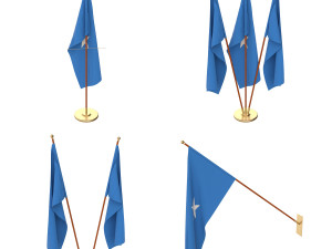 somalia flag pack Model 3D