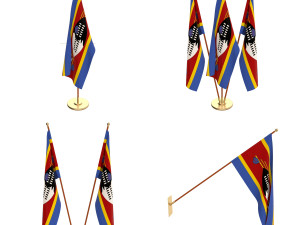 swaziland flag pack 3D Model