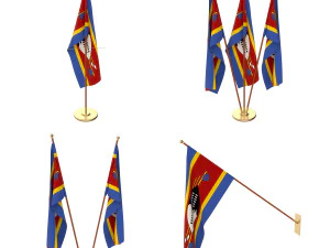 swaziland flag pack 3D Model