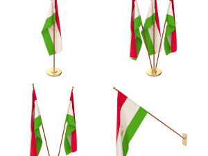 tajikistan flag pack 3D Model