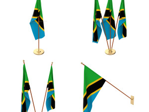 tanzania flag pack 3D 모델