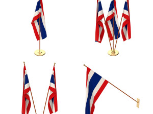 thailand flag pack 3D 모델