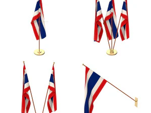 thailand flag pack 3D Model