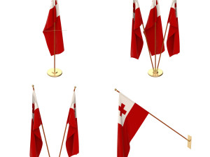 tonga flag pack 3D 模型