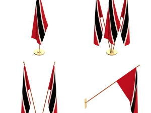 trinidad and tobago flag pack 3D Model
