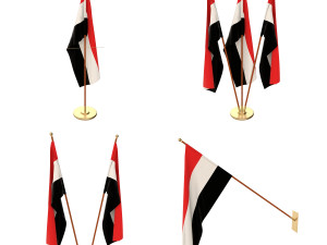 yemen flag pack Model 3D