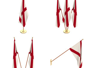 alabama flag pack 3D Model