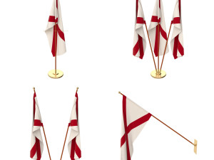 alabama flag pack Model 3D