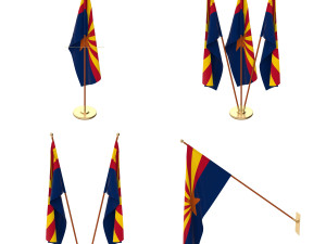 arizona flag pack Model 3D