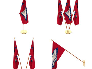 arkansas flag pack 3Dモデル