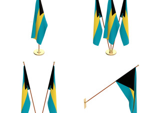 bahamas flag pack 3D Модель