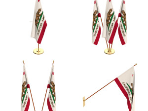 california flag pack 3D Model