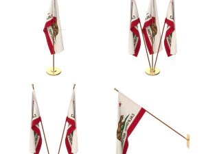 california flag pack 3D Model