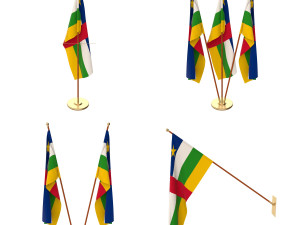 center african republic flag pack Model 3D