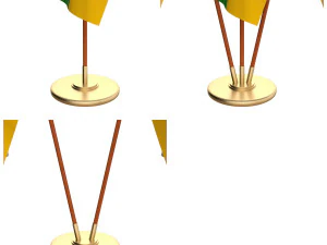 center african republic flag pack 3D Model