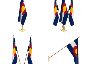 colorado flag pack 3D मॉडल