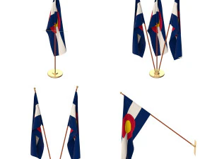 colorado flag pack 3D Model