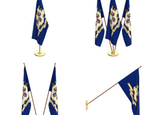 paket bendera Connecticut Model 3D