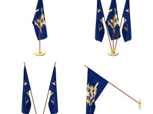 connecticut flag pack 3Dモデル