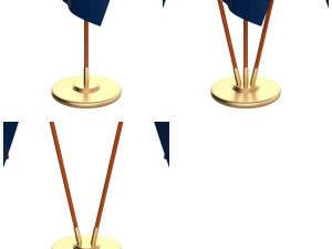 dominican republic flag pack Modèle 3D