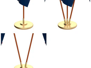 dominican republic flag pack 3D Model