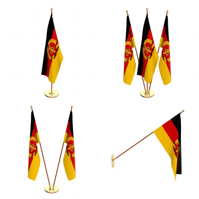 est german flag pack 3Dモデル .c4d .max .obj .3ds .fbx .stl .blend 