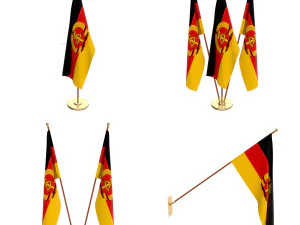 est пакет німецьких прапорів 3D Модель