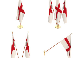 england flag pack 3D Model