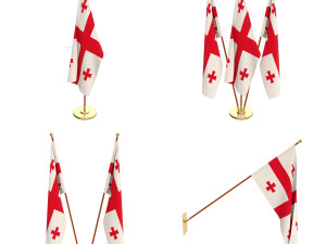 georgia flag pack 3D Model