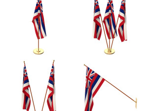 hawaii flag pack 3D Model