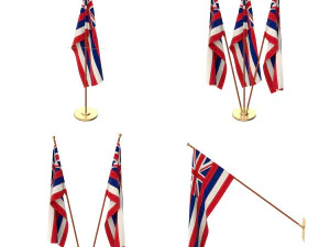 hawaii flag pack 3D Model