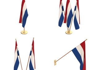 holland flag pack Modèle 3D