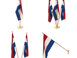 holland flag pack Modèle 3D
