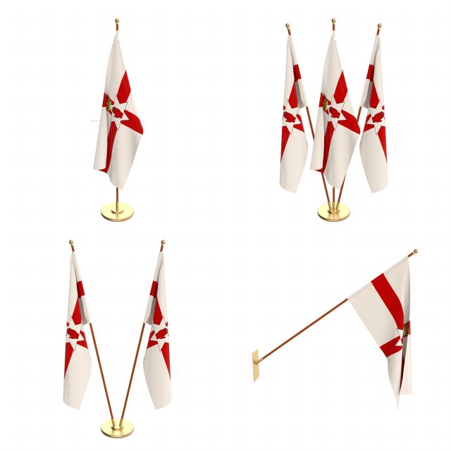 holland flag pack 3Dモデル .c4d .max .obj .3ds .fbx .stl .blend 