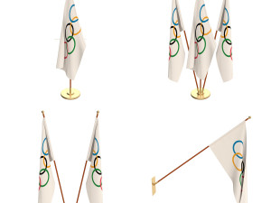 olympic flag pack 3D मॉडल