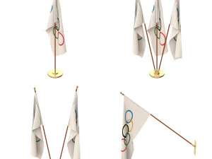 pacchetto bandiera olimpica Modello 3D
