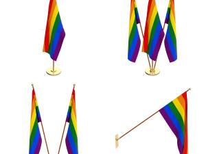 rainbow flag pack 3D Модель