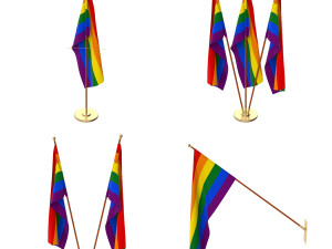 rainbow flag pack 3D मॉडल