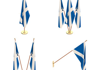 scotland flag pack 3D Модель