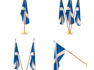 scotland flag pack 3D मॉडल