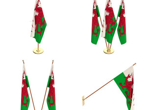 wales flag pack 3D Модель