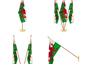 wales flag pack 3D 模型