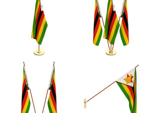 zimbabwe flag pack 3D Model