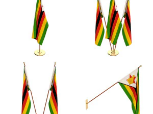 прапор Зімбабве 3D Модель