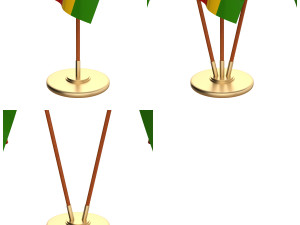 zimbabwe flag pack 3D Model
