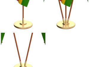 zimbabwe flag pack 3D Model