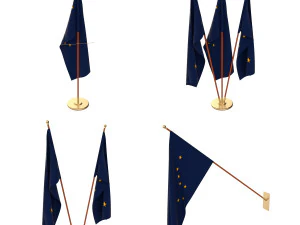alaska flag pack 3D Model