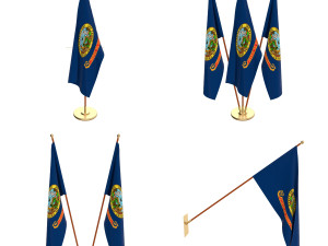 idaho flag pack 3D Модель
